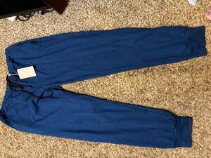 La Relaxed Women's Drawstring Jogger Pants Blue Size XL
